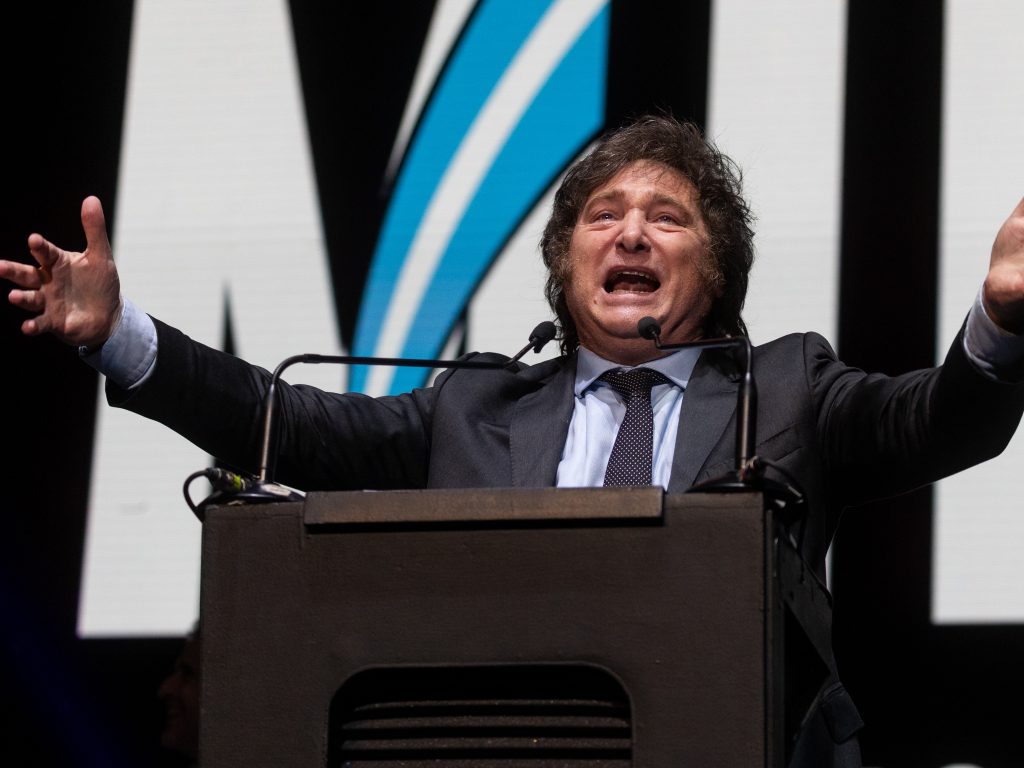 Candidate Javier Milei Closes Presidential Campaign Ahead of Sunday Election