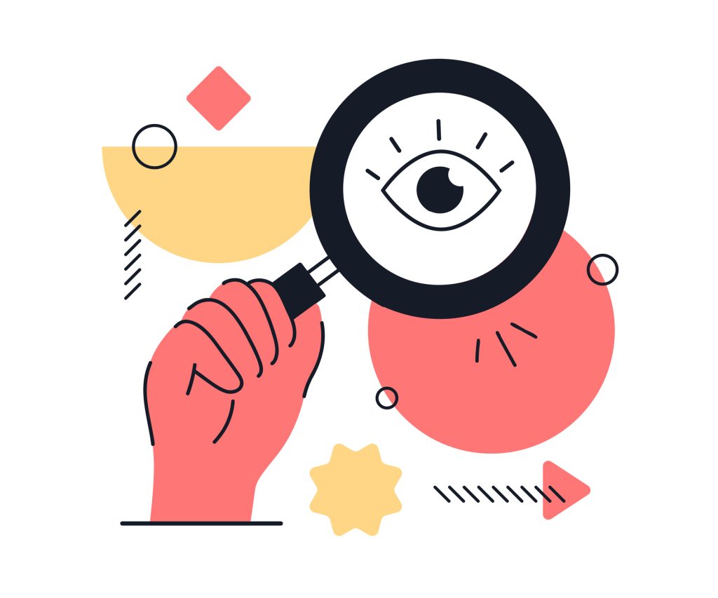 Data Monitoring concept with flat design illustration