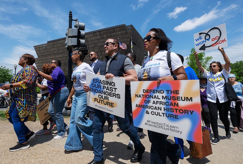 WASHINGTON, DC - MAY 03: Demonstrators protesting against the T